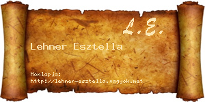 Lehner Esztella névjegykártya